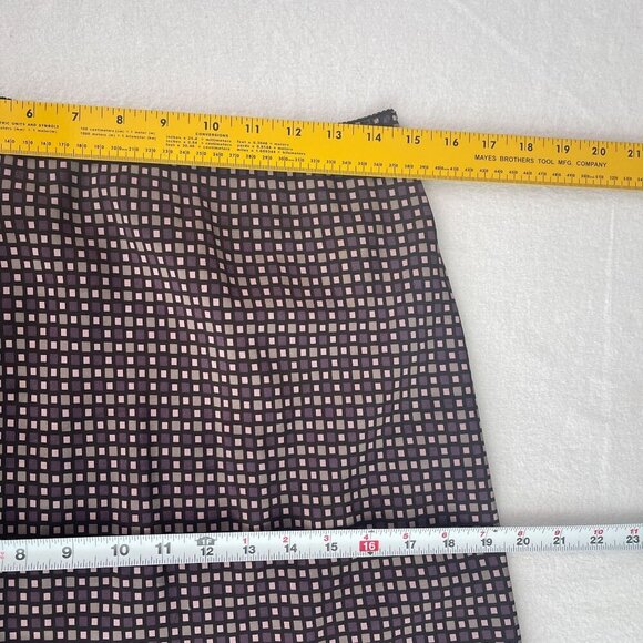 Y2K Vintage The Limited Silk Checkered A-Line‎ Knee Length Skirt Purple Women M - Picture 8 of 10